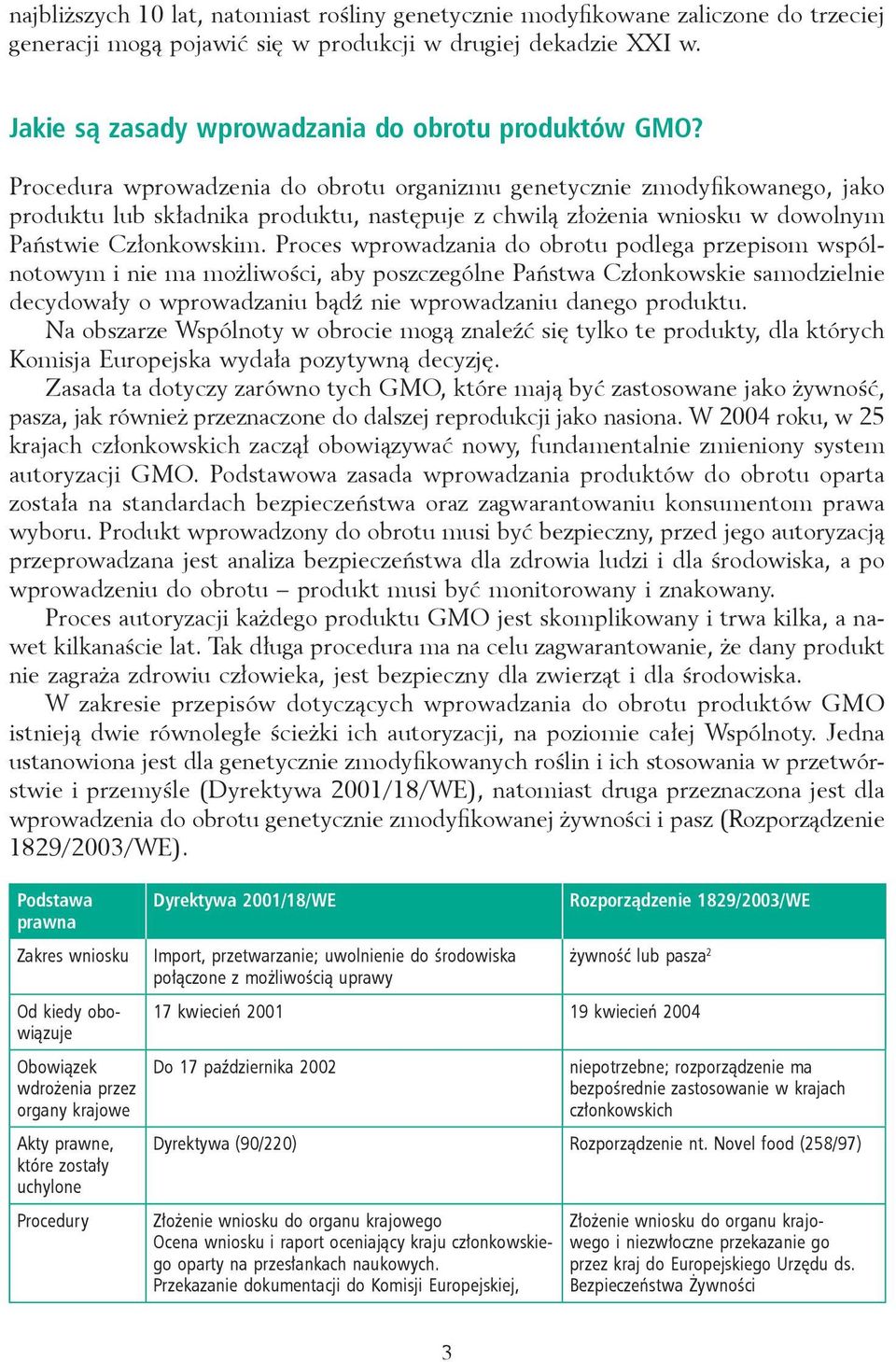 Procedura wprowadzenia do obrotu organizmu genetycznie zmodyfikowanego, jako produktu lub składnika produktu, następuje z chwilą złożenia wniosku w dowolnym Państwie Członkowskim.