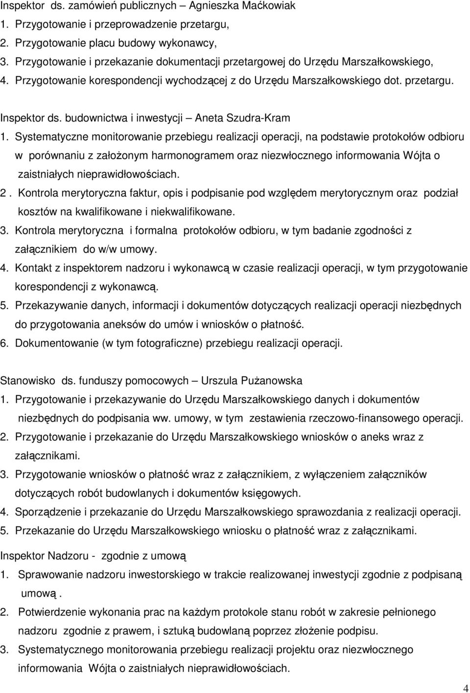 budownictwa i inwestycji Aneta Szudra-Kram 1.