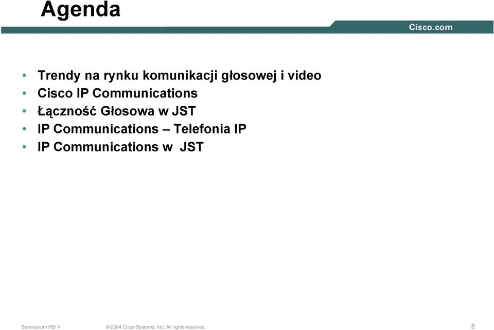 Communications Łączność Głosowa w JST