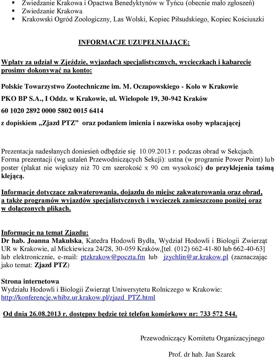 , I Oddz. w Krakowie, ul.