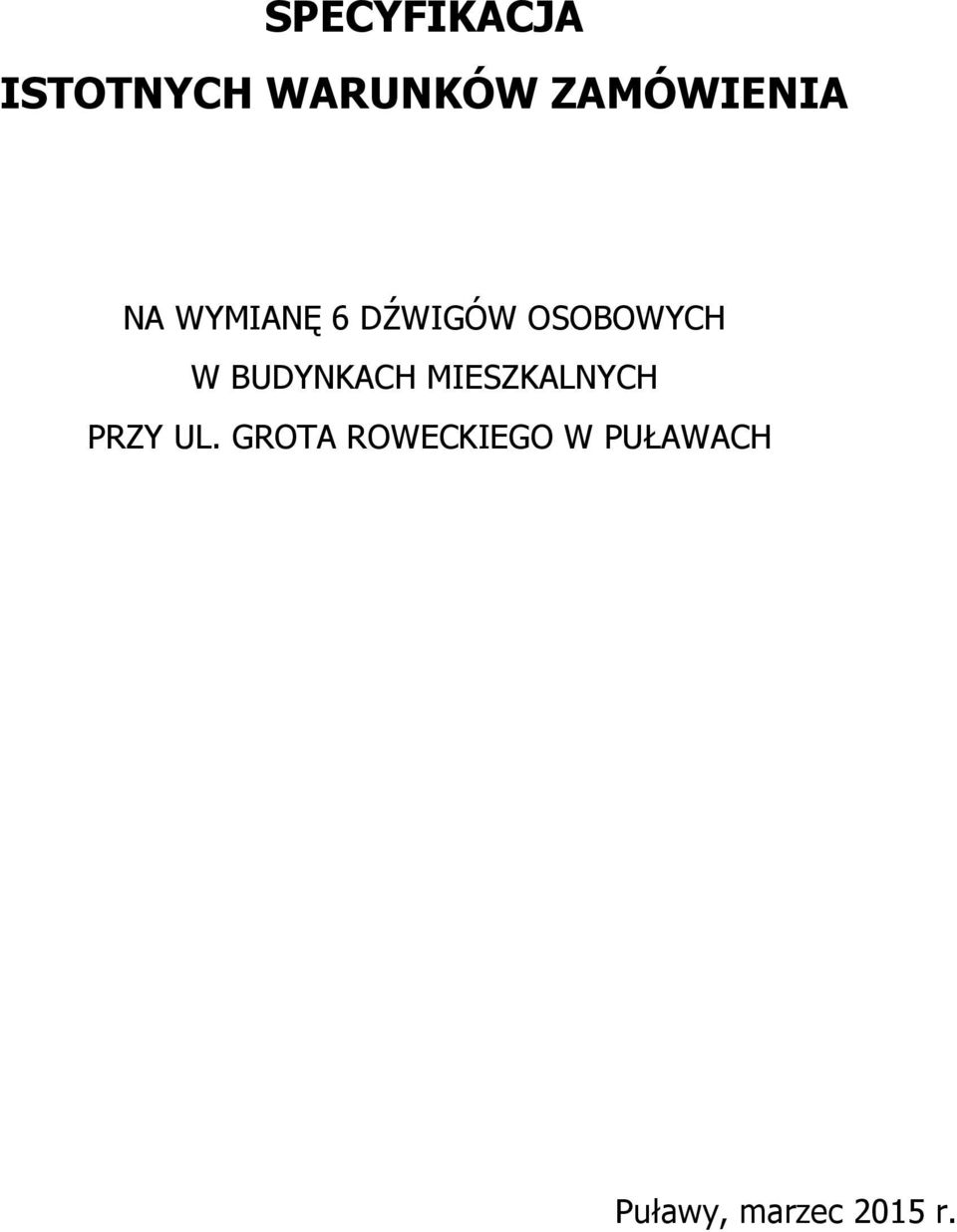 OSOBOWYCH W BUDYNKACH MIESZKALNYCH PRZY