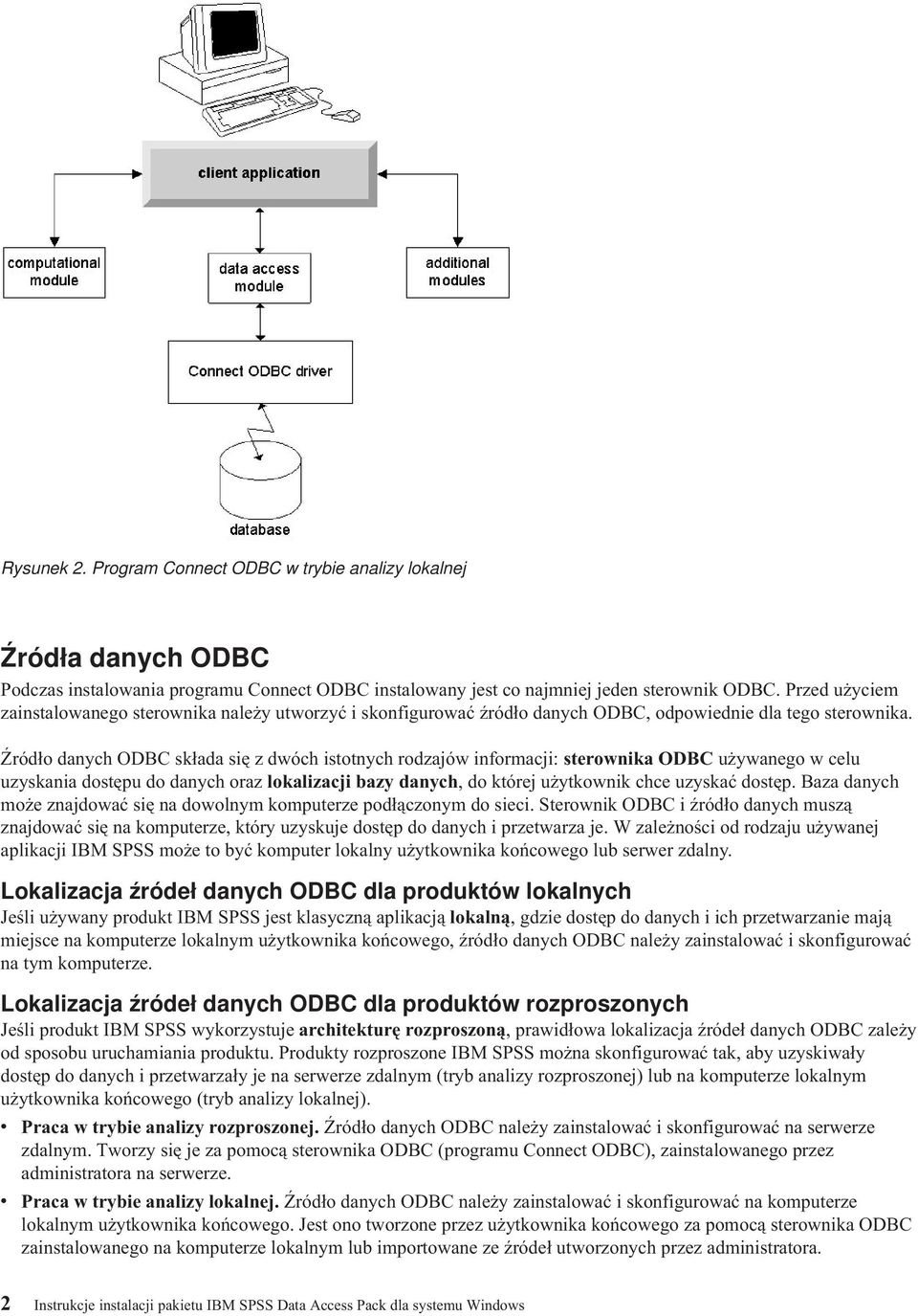 Źródło danych ODBC składa się z dwóch istotnych rodzajów informacji: sterownika ODBC używanego w celu uzyskania dostępu do danych oraz lokalizacji bazy danych, do której użytkownik chce uzyskać