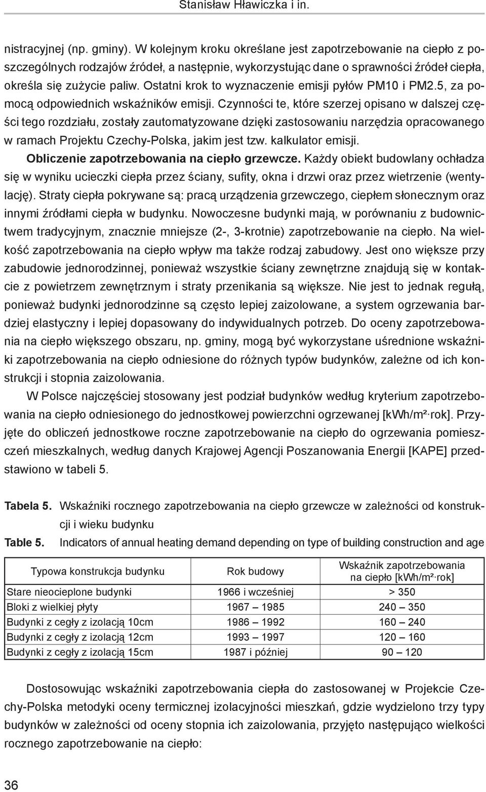 Ostatni krok to wyznaczenie emisji pyłów PM10 i PM2.5, za pomocą odpowiednich wskaźników emisji.