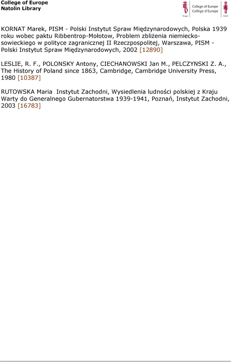 F., POLONSKY An