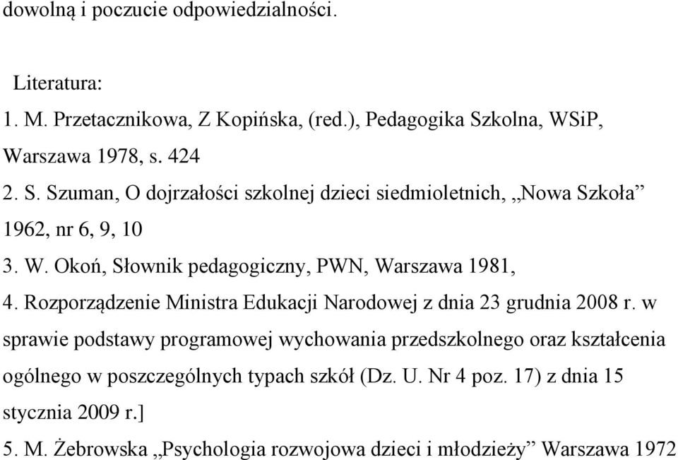 Rozporządzenie Ministra Edukacji Narodowej z dnia 23 grudnia 2008 r.