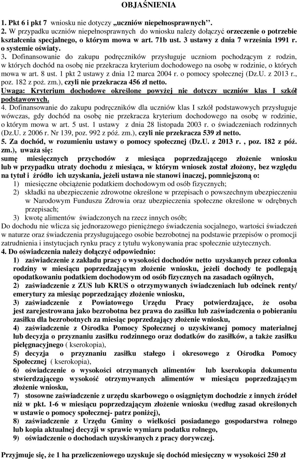 ustawy z dnia 7 września 1991 r. o systemie oświaty. 3.