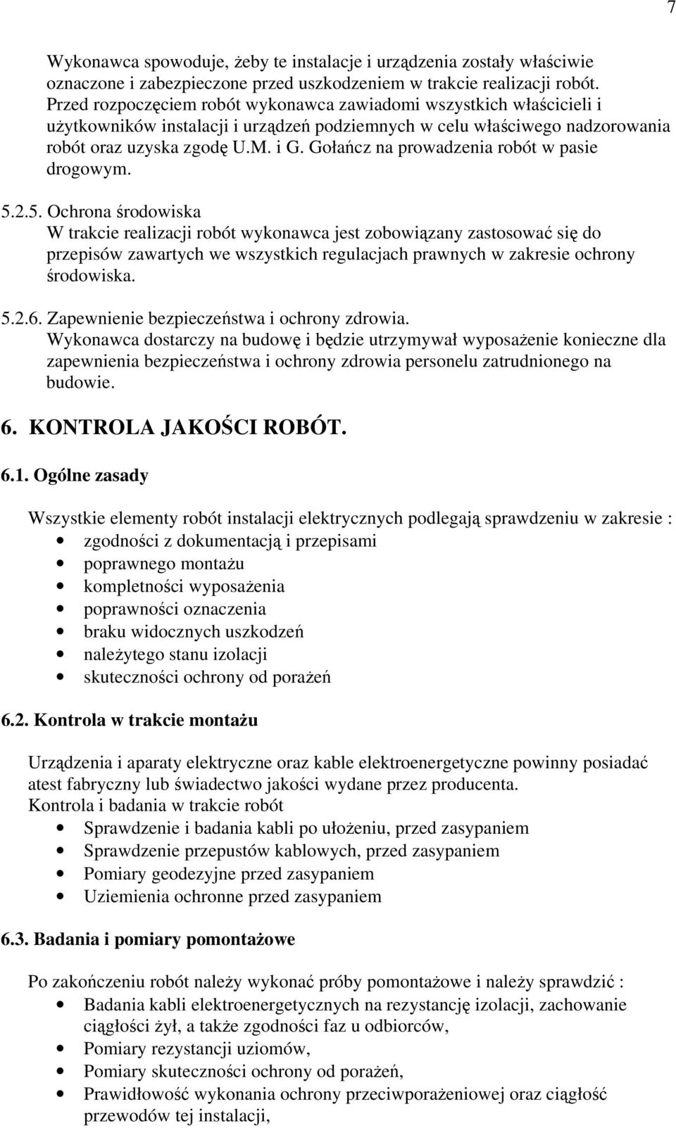 Gołańcz na prowadzenia robót w pasie drogowym. 5.