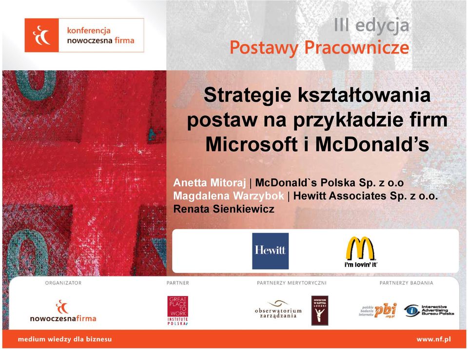 Mitoraj McDonald`s Polska Sp. z o.