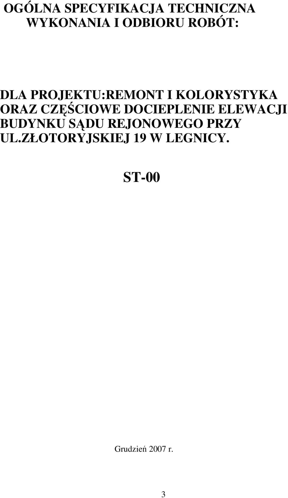 CZĘŚCIOWE DOCIEPLENIE ELEWACJI BUDYNKU SĄDU