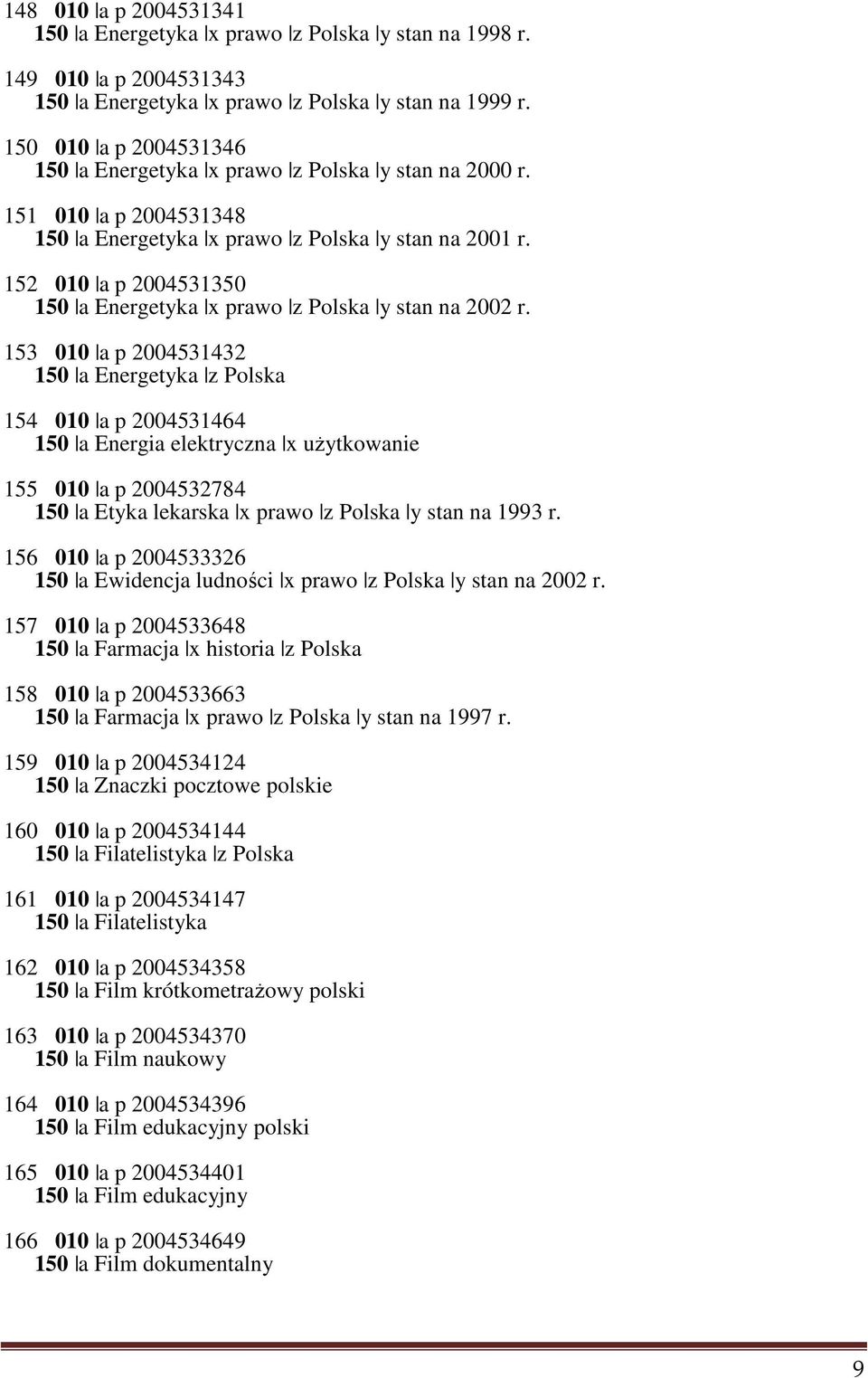 152 010 a p 2004531350 150 a Energetyka x prawo z Polska y stan na 2002 r.