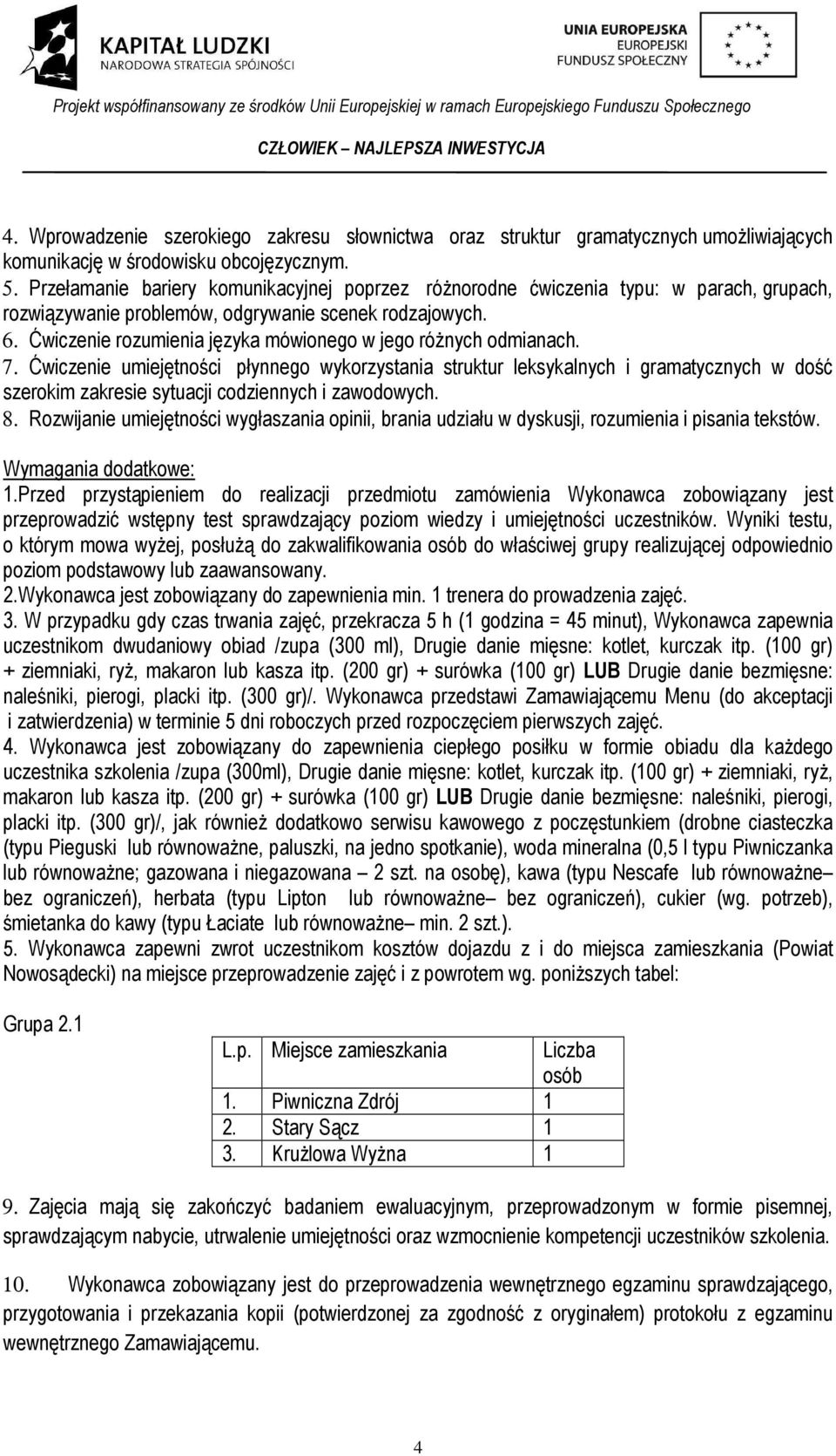 Ćwiczenie rozumienia języka mówionego w jego różnych odmianach. 7.