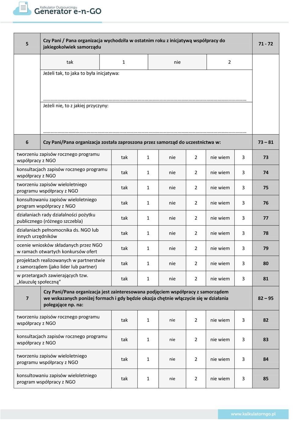 współpracy z NGO tworzeniu zapisów wieloletniego programu współpracy z NGO konsultowaniu zapisów wieloletniego program współpracy z NGO działaniach rady działalności pożytku publicznego (różnego