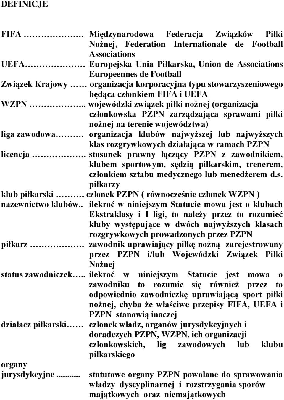 . wojewódzki związek piłki nożnej (organizacja członkowska PZPN zarządzająca sprawami piłki nożnej na terenie województwa) liga zawodowa.
