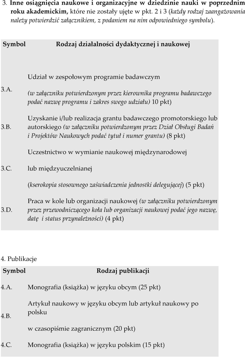 (w załączniku potwierdzonym przez kierownika programu badawczego podać nazwę programu i zakres swego udziału) 10 pkt) Uzyskanie i/lub realizacja grantu badawczego promotorskiego lub autorskiego (w