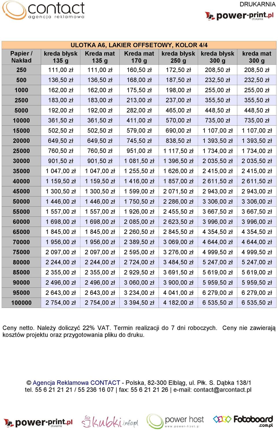 690,00 zł 20000 649,50 zł 649,50 zł 745,50 zł 838,50 zł 20 760,50 zł 760,50 zł 951,00 zł 30000 901,50 zł 901,50 zł 30 40000 40 00 50 60000 60 70000 70 80000 80 90000 90 00 ULOTKA A6, LAKIER