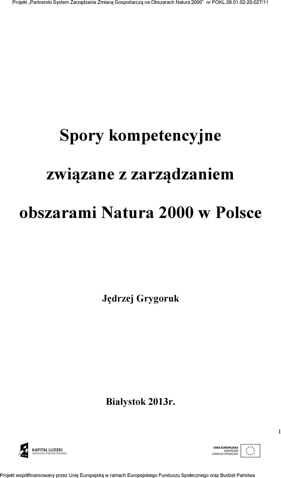 obszarami Natura 2000 w