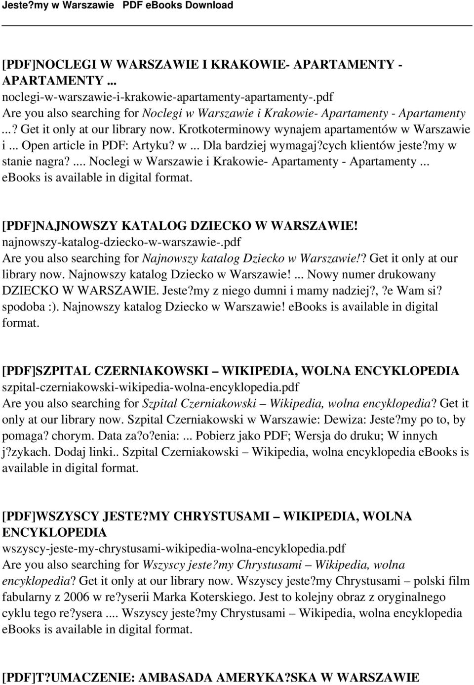 .. Open article in PDF: Artyku? w... Dla bardziej wymagaj?cych klientów jeste?my w stanie nagra?... Noclegi w Warszawie i Krakowie- Apartamenty - Apartamenty.