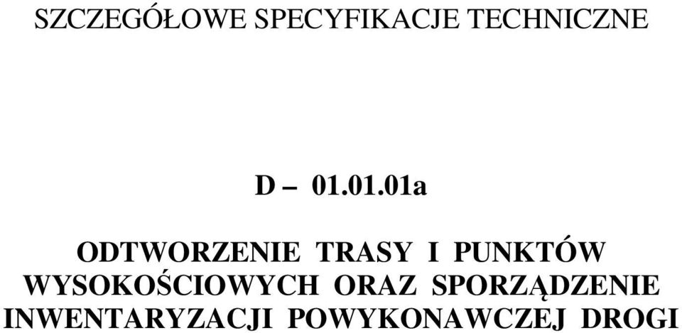 PUNKTÓW WYSOKOŚCIOWYCH ORAZ