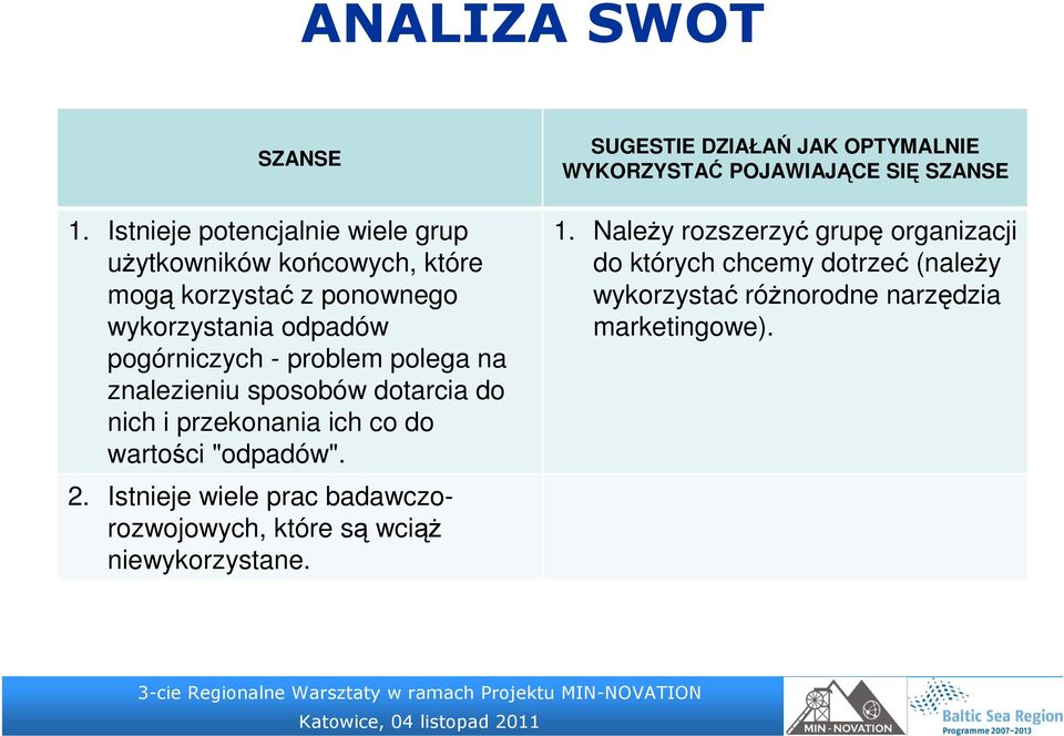 - problem polega na znalezieniu sposobów dotarcia do nich i przekonania ich co do wartości "odpadów". 2.