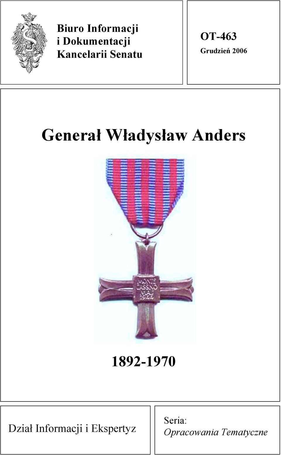 Generał Władysław Anders 1892-1970 Dział