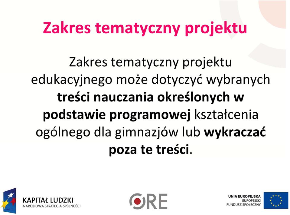 treści nauczania określonych w podstawie