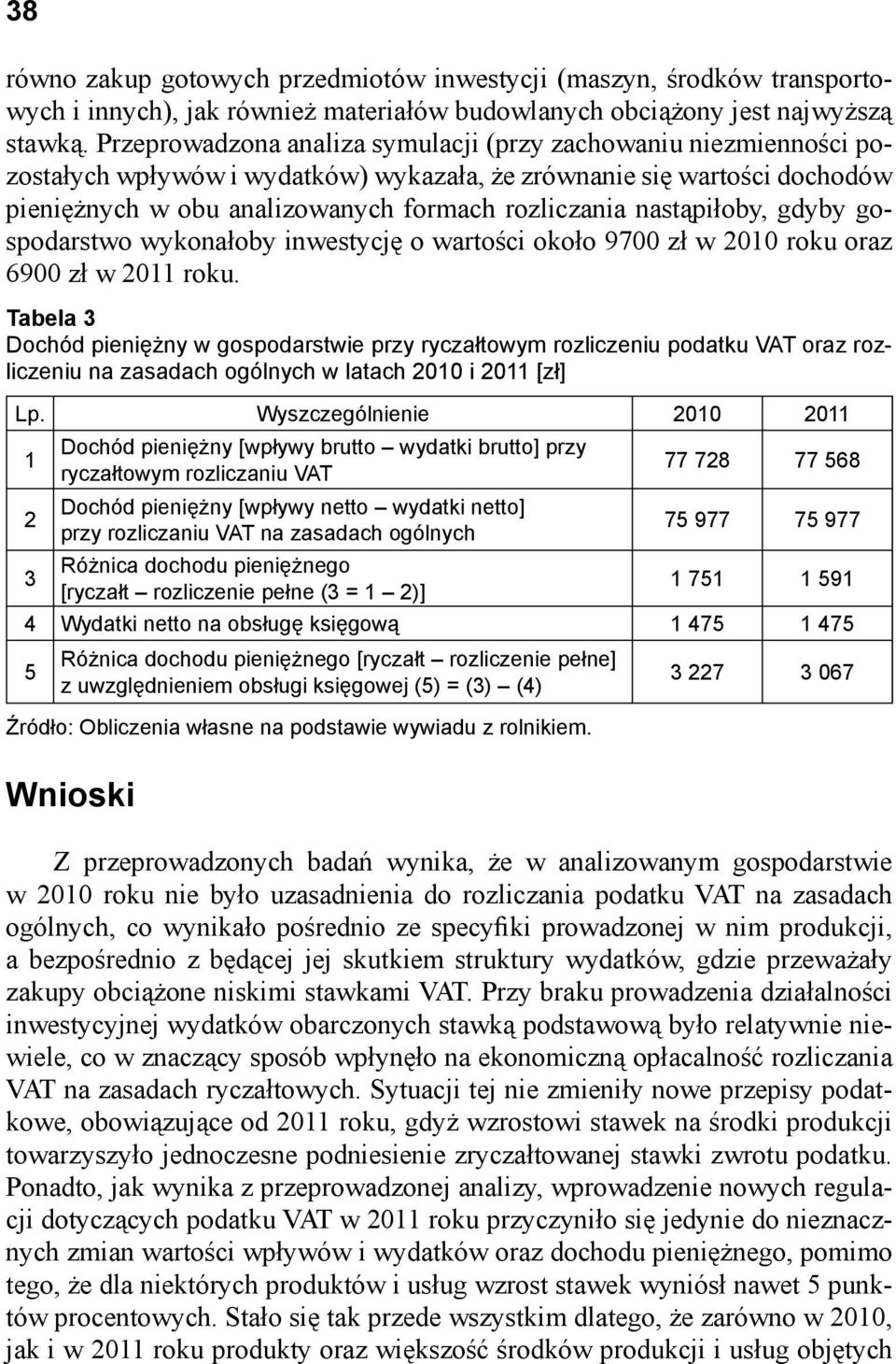 nastąpiłoby, gdyby gospodarstwo wykonałoby inwestycję o wartości około 9700 zł w 2010 roku oraz 6900 zł w 2011 roku.