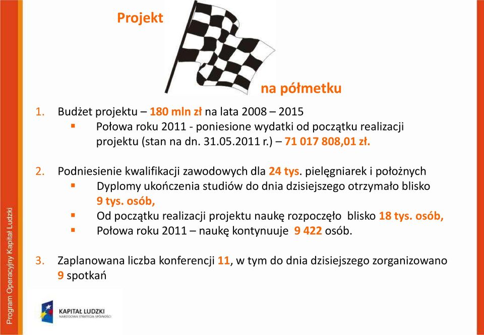 2011 r.) 71 017 808,01 zł. 2. Podniesienie kwalifikacji zawodowych dla 24 tys.