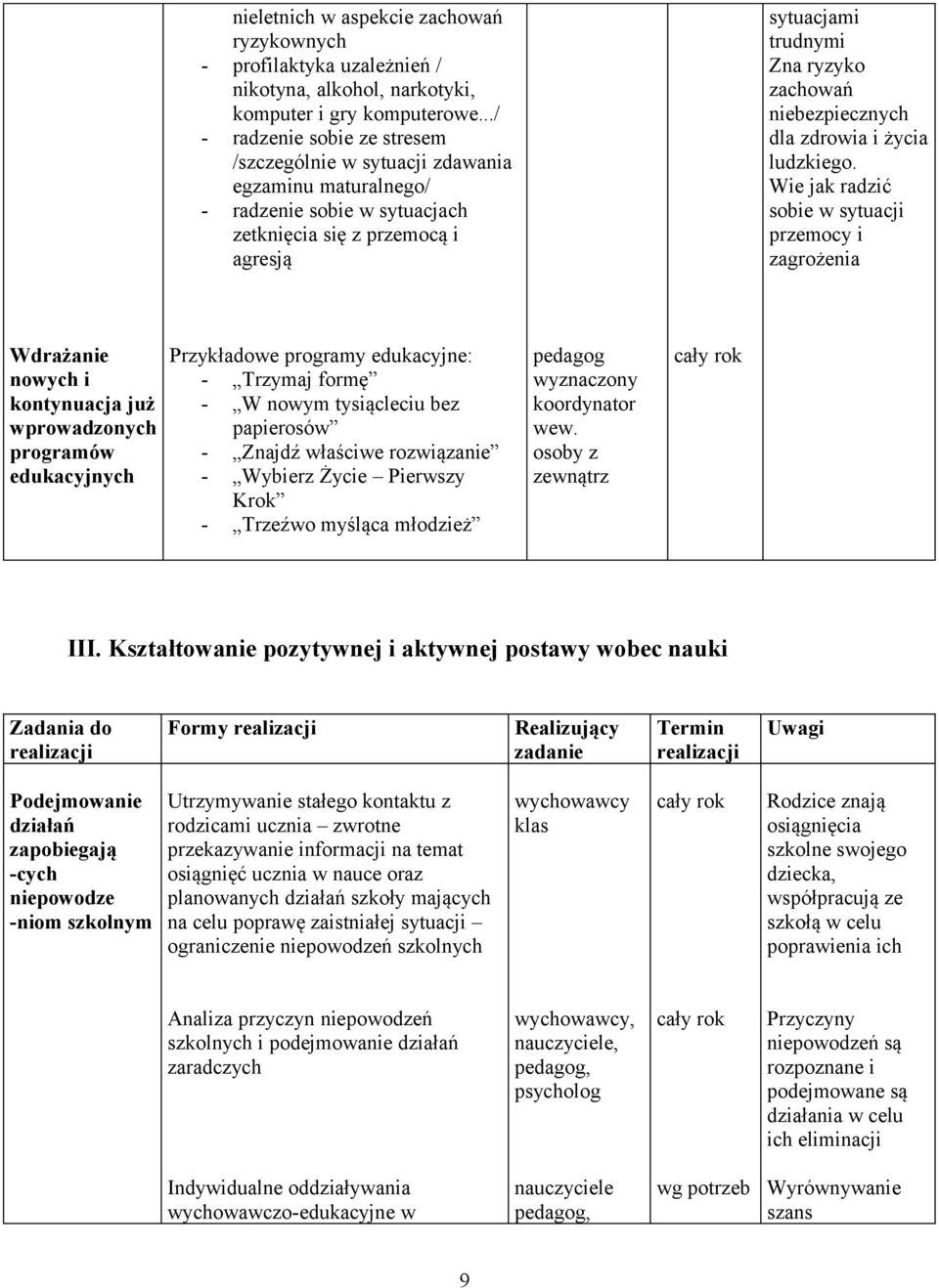 niebezpiecznych dla zdrwia i życia ludzkieg.