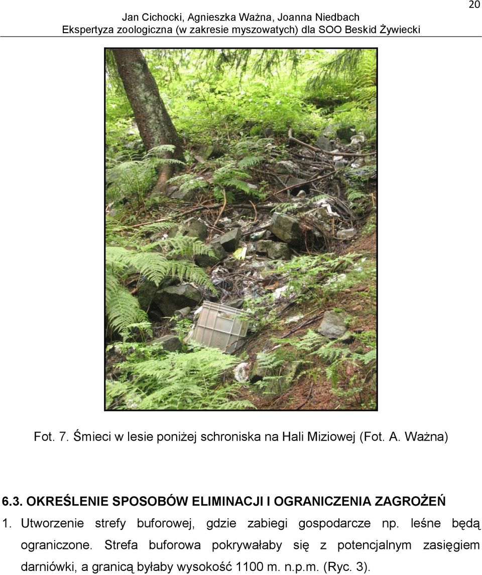 Utworzenie strefy buforowej, gdzie zabiegi gospodarcze np. leśne będą ograniczone.