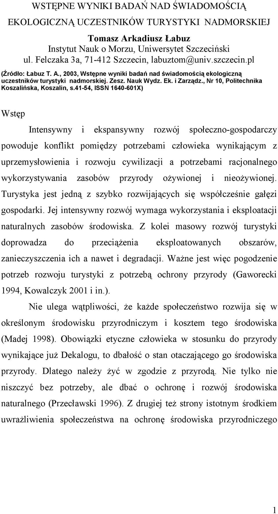 , Nr 10, Politechnika Koszalińska, Koszalin, s.