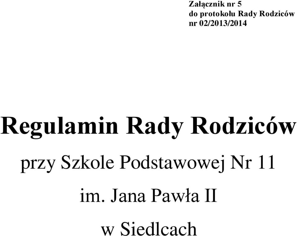 Rady Rodziców przy Szkole