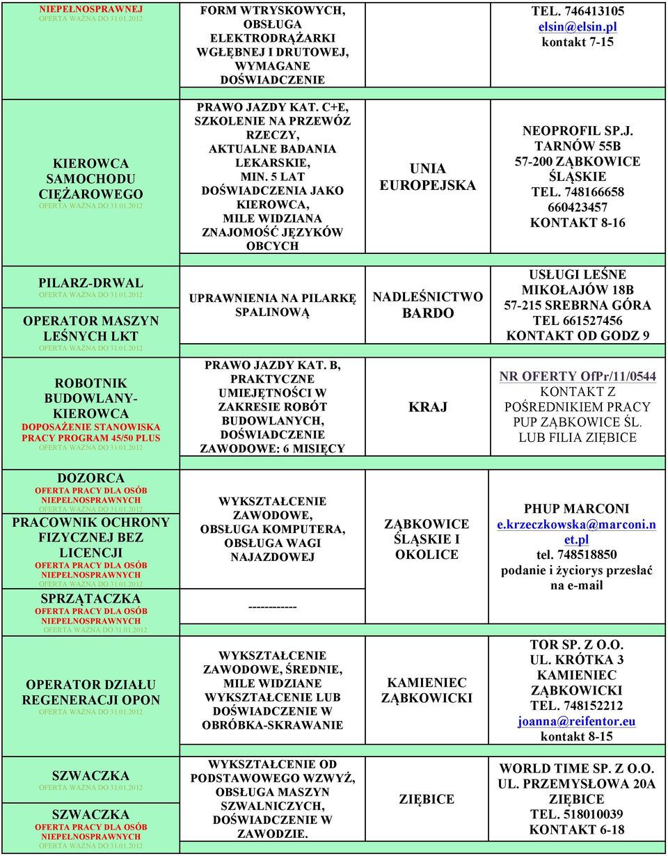 748166658 660423457 KONTAKT 8-16 PILARZ-DRWAL MASZYN LEŚNYCH LKT UPRAWNIENIA NA PILARKĘ SPALINOWĄ NADLEŚNICTWO BARDO USŁUGI LEŚNE MIKOŁAJÓW 18B 57-215 SREBRNA GÓRA TEL 661527456 KONTAKT OD GODZ 9