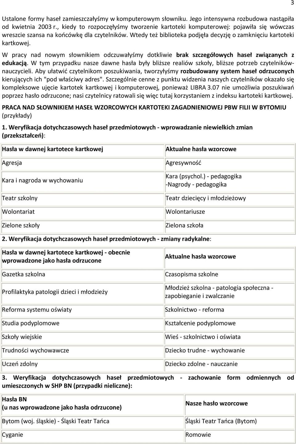 W pracy nad nowym słownikiem odczuwałyśmy dotkliwie brak szczegółowych haseł związanych z edukacją.