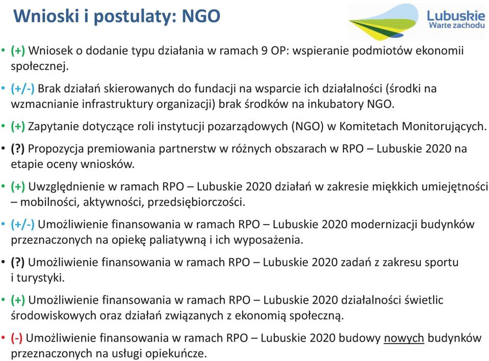 Początek konsultacji założeo RPO - spotkanie z przedstawicielami JST Konsultacje założeo RPO z