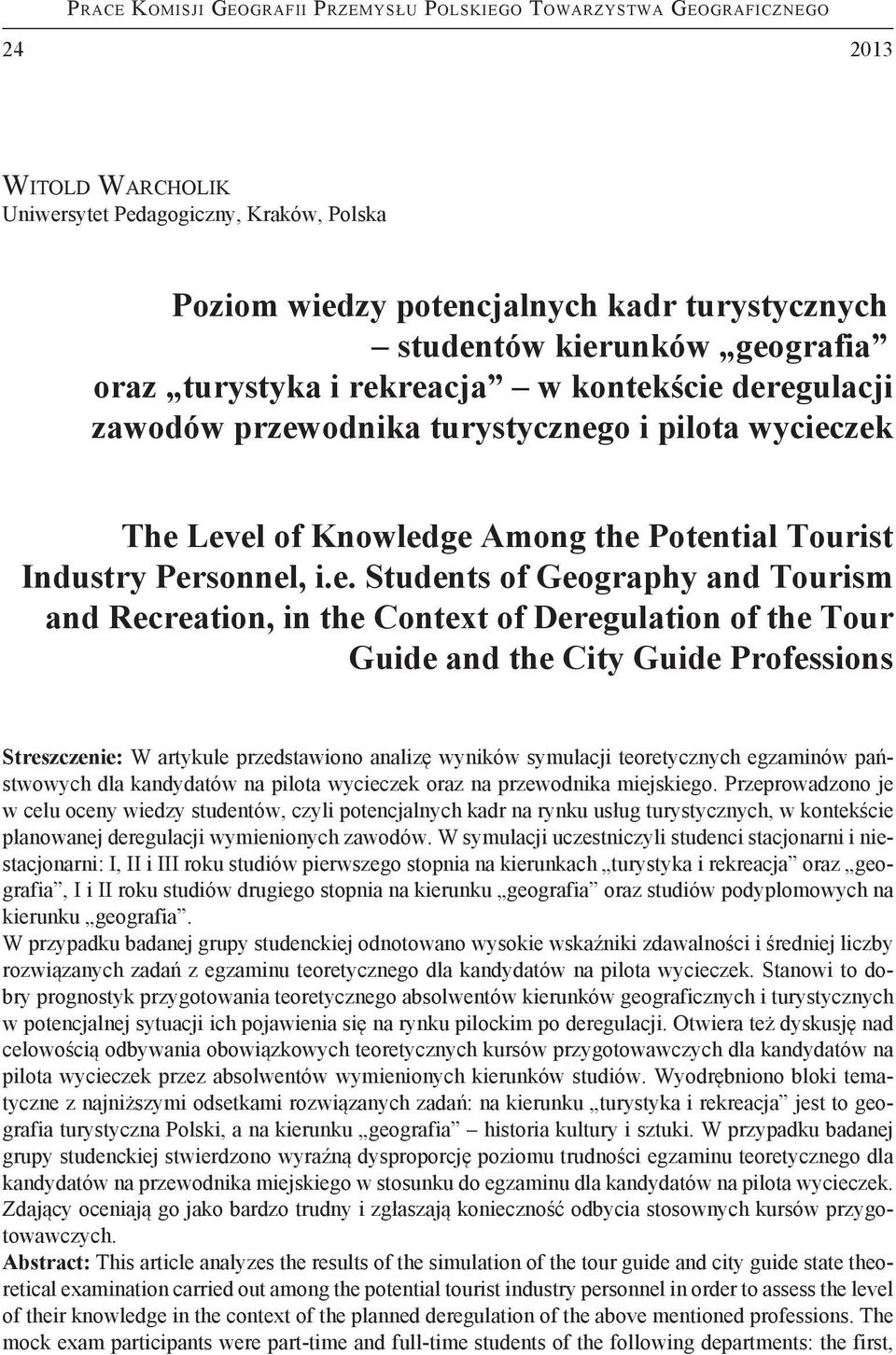 oraz turystyka i rek