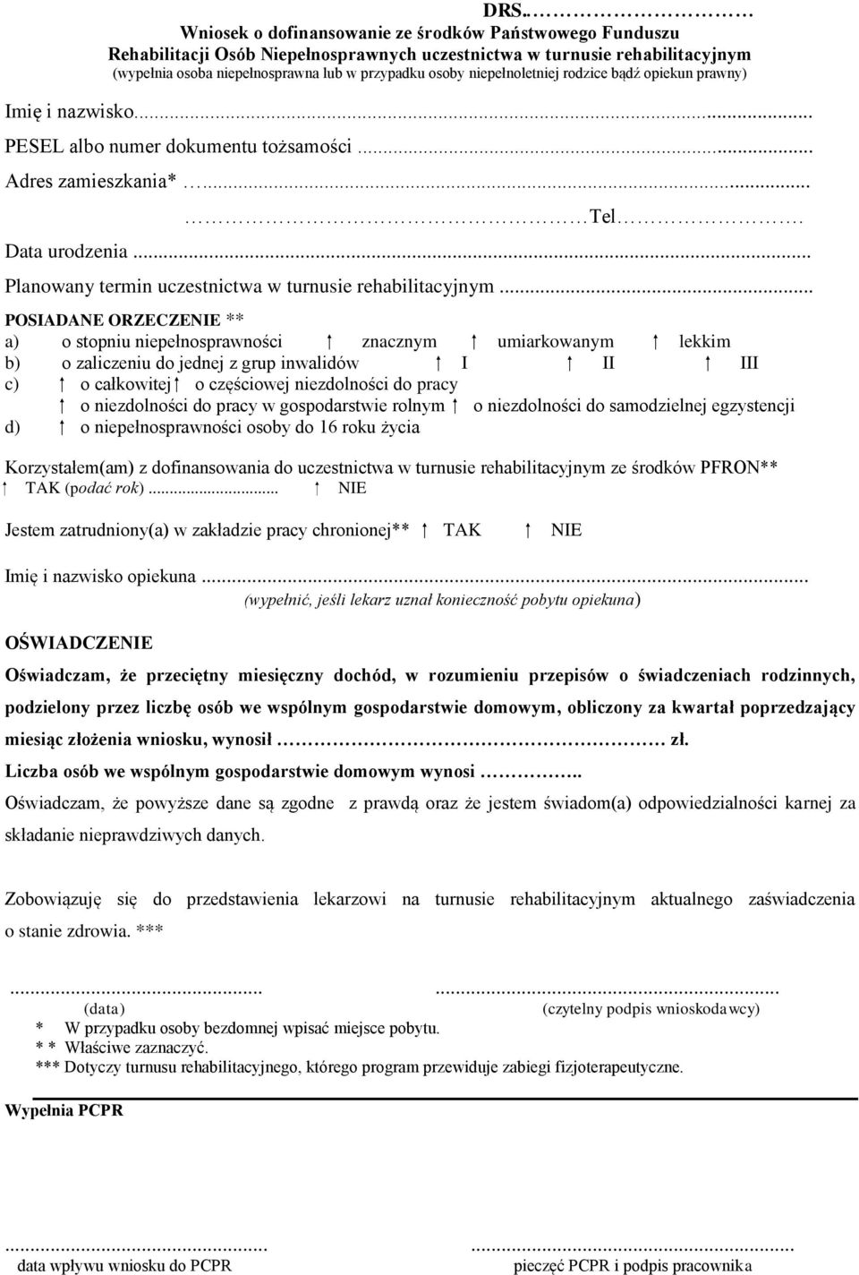 .. Planowany termin uczestnictwa w turnusie rehabilitacyjnym.