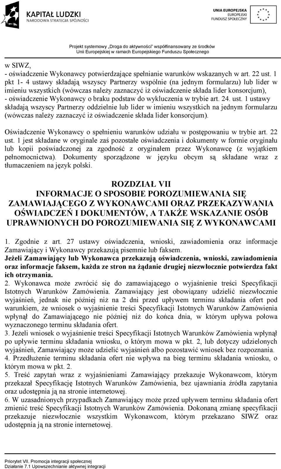 o braku podstaw do wykluczenia w trybie art. 24. ust.