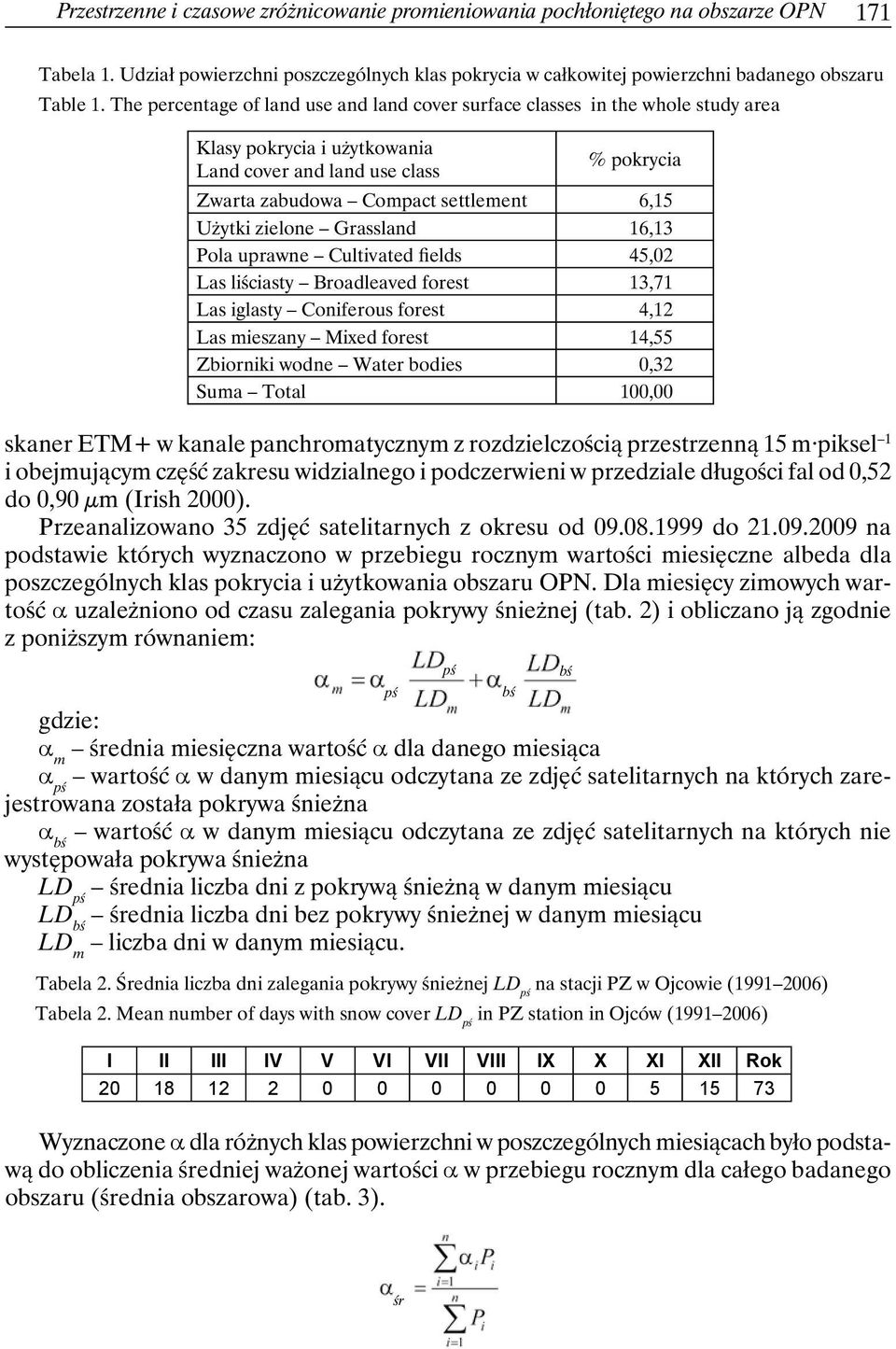 zielone Grassland 16,13 Pola uprawne Cultivated fields 45,02 Las liściasty Broadleaved forest 13,71 Las iglasty Coniferous forest 4,12 Las mieszany Mixed forest 14,55 Zbiorniki wodne Water bodies