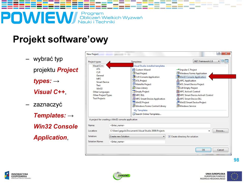 Visual C++, zaznaczyć