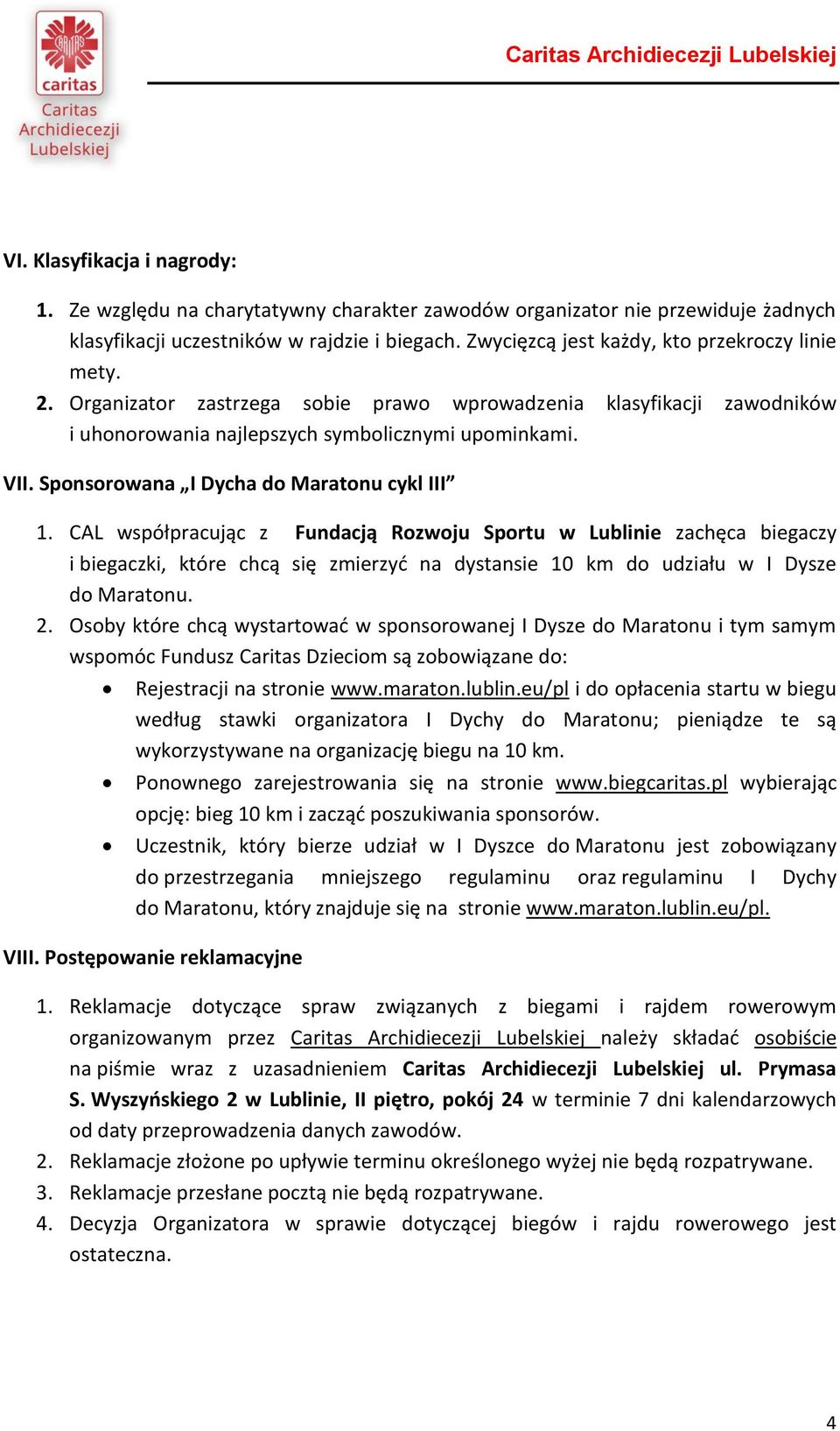Sponsorowana I Dycha do Maratonu cykl III 1.