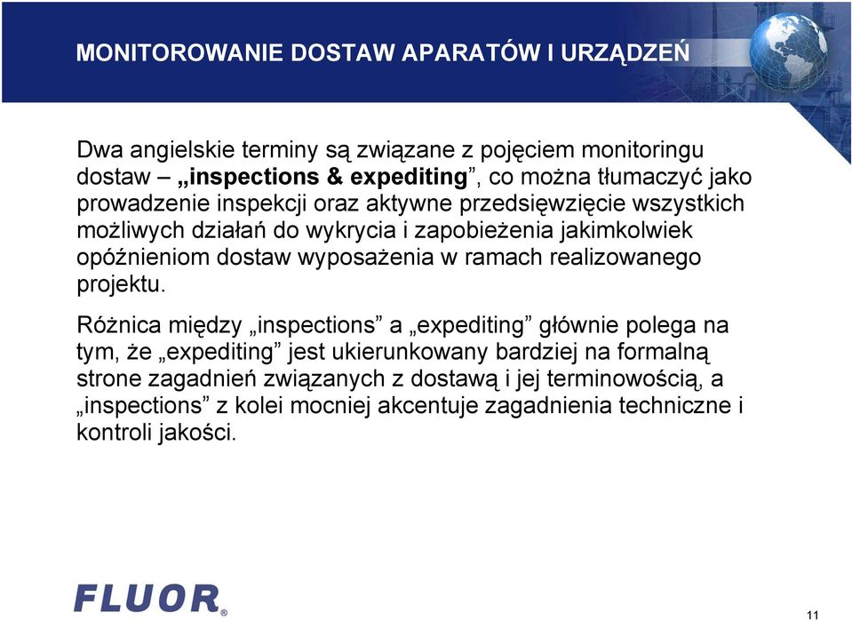 realizowanego projektu.