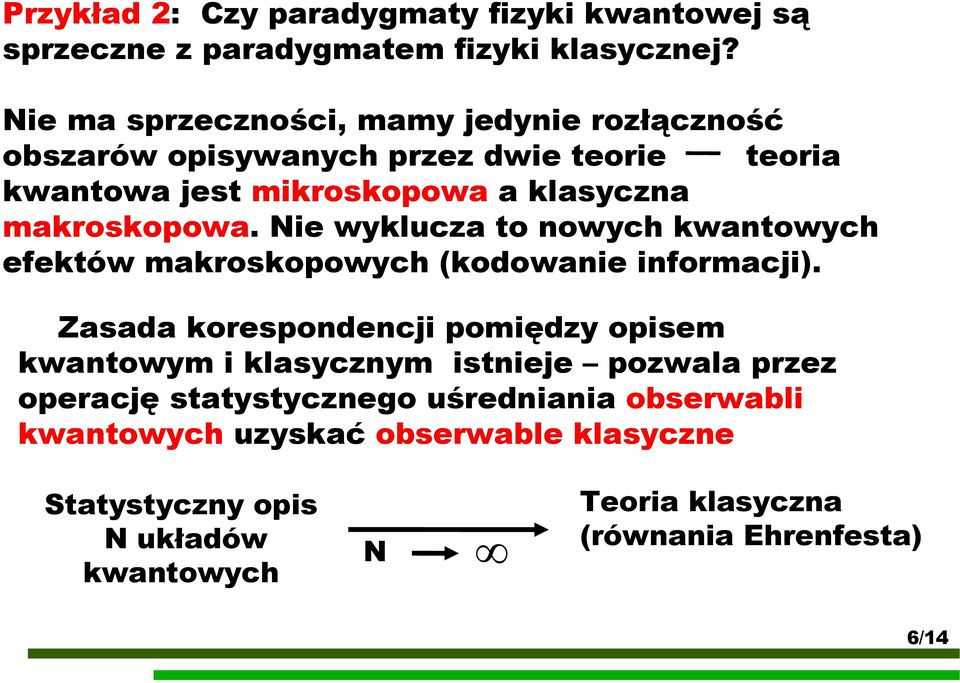 Nie wyklucza to nowych kwantowych efektów makroskopowych (kodowanie informacji).