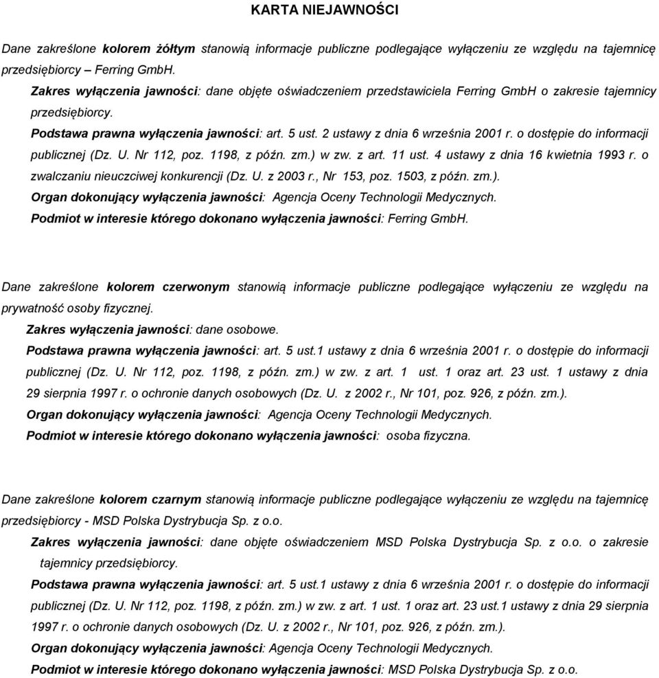 2 ustawy z dnia 6 września 2001 r. o dostępie do informacji publicznej (Dz. U. Nr 112, poz. 1198, z późn. zm.) w zw. z art. 11 ust. 4 ustawy z dnia 16 kwietnia 1993 r.