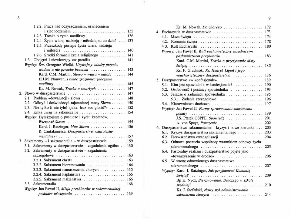 C. M. Martini, Słowo - wiara - miłość..... 144 H. J. M. Nouwen, Pomóc zrozumieć znaczenie modlitwy..............."............... 145 Ks. M. Nowak, Troska o zmarłych............ 147 2.