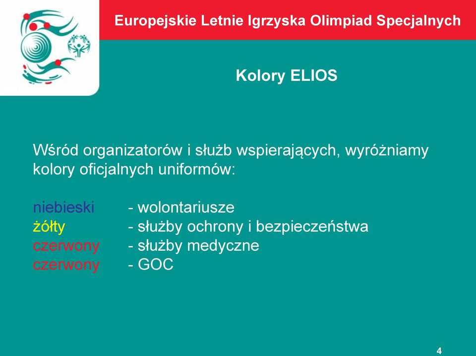 uniformów: niebieski żółty czerwony czerwony -
