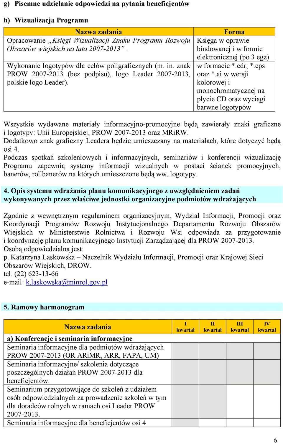 Forma Księga w oprawie bindowanej i w formie elektronicznej (po 3 egz) w formacie *.cdr, *.eps oraz *.