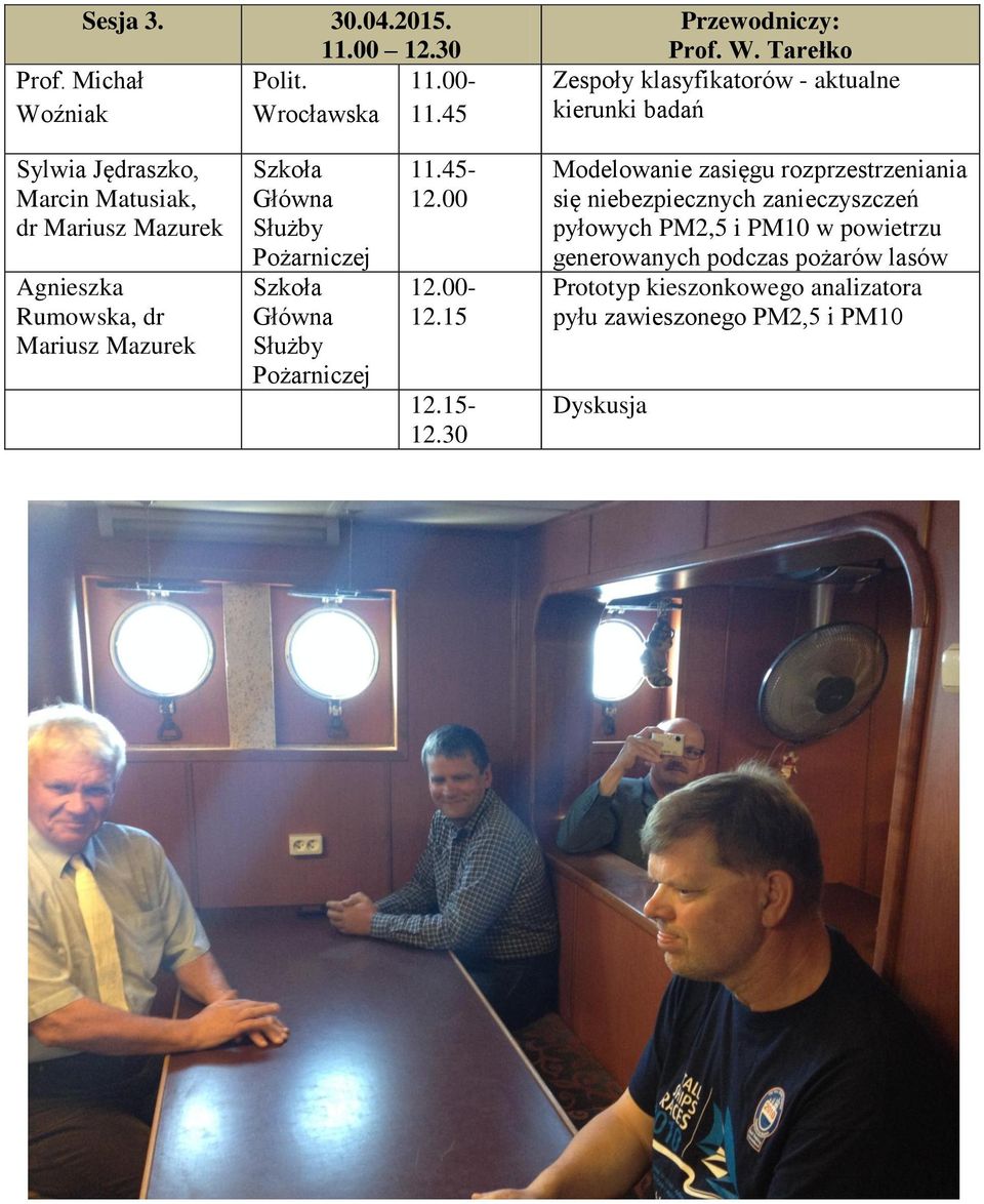 ocławska 11.45 Przewodniczy: Prof. W.