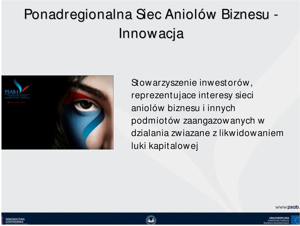 sieci aniolów biznesu i innych podmiotów