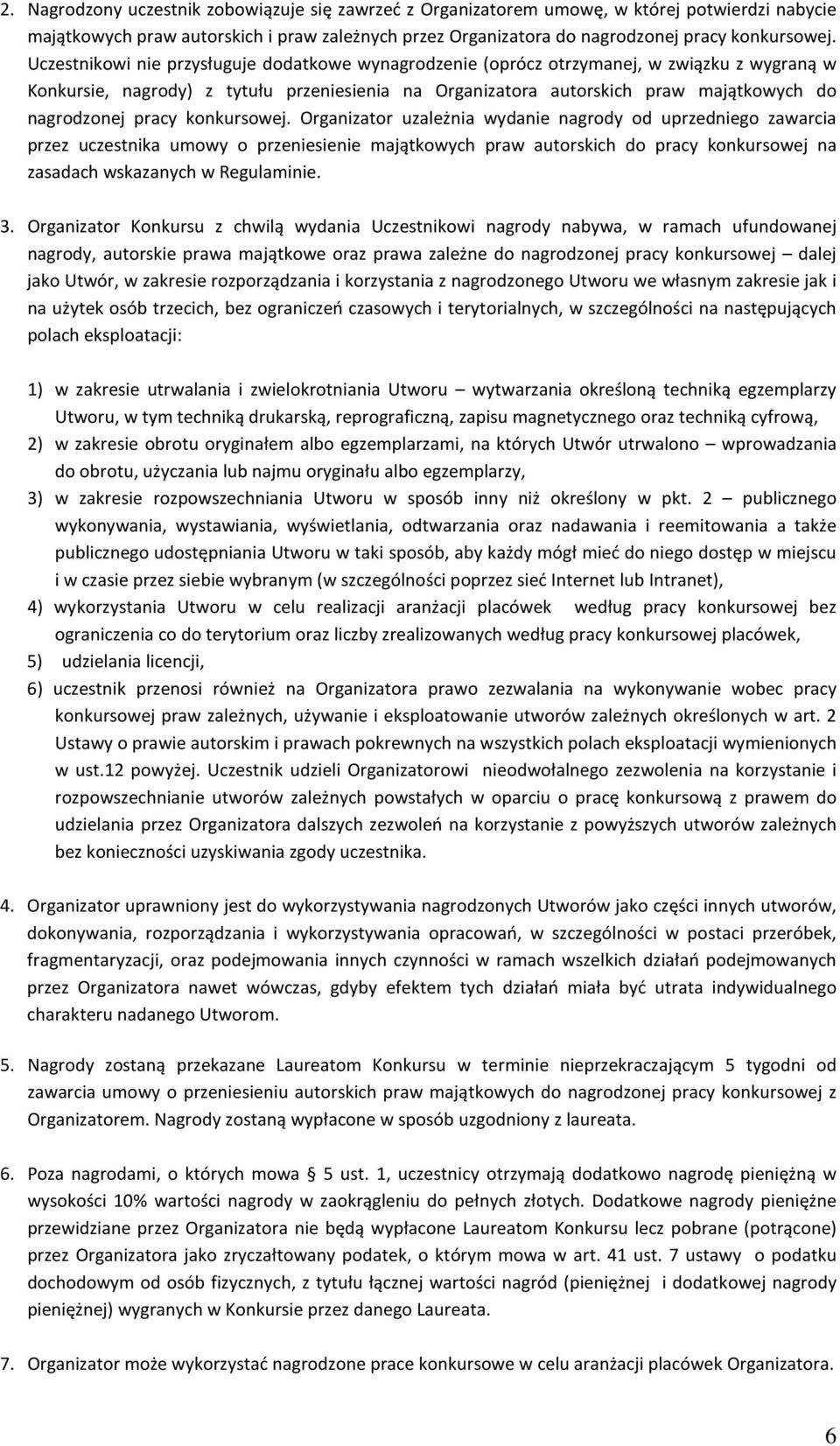 pracy konkursowej.