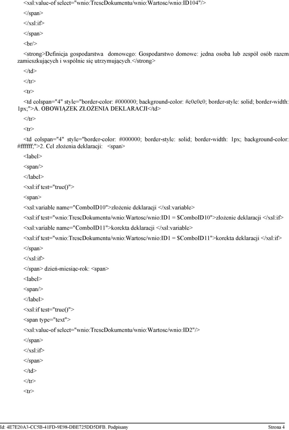 OBOWIĄZEK ZŁOŻENIA DEKLARACJI <td colspan="4" style="border-color: #000000; border-style: solid; border-width: 1px; background-color: #ffffff;">2.